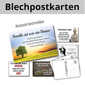 Blechwaren Fabrik Braunschweig - Blechpostkarten