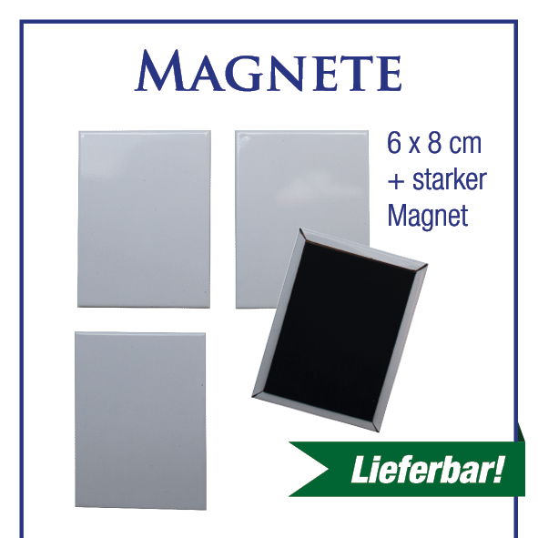 Straßenschild-Magnete ab 180 Stück / 16 x 3,5 cm mit starkem Magnet auf der Unterseite