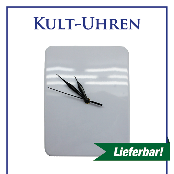 Kult-Uhren ab 36 Stück / 20 x 25 cm mit Quarz Uhrwerk